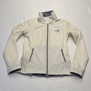 The North Face Women's White and Grey Windbreaker semi lined Jacket